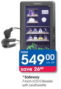 Safeway 7 Inch LCD E Reader With Leatherette-Per Set