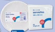 Clicks 50 White Paper Plates