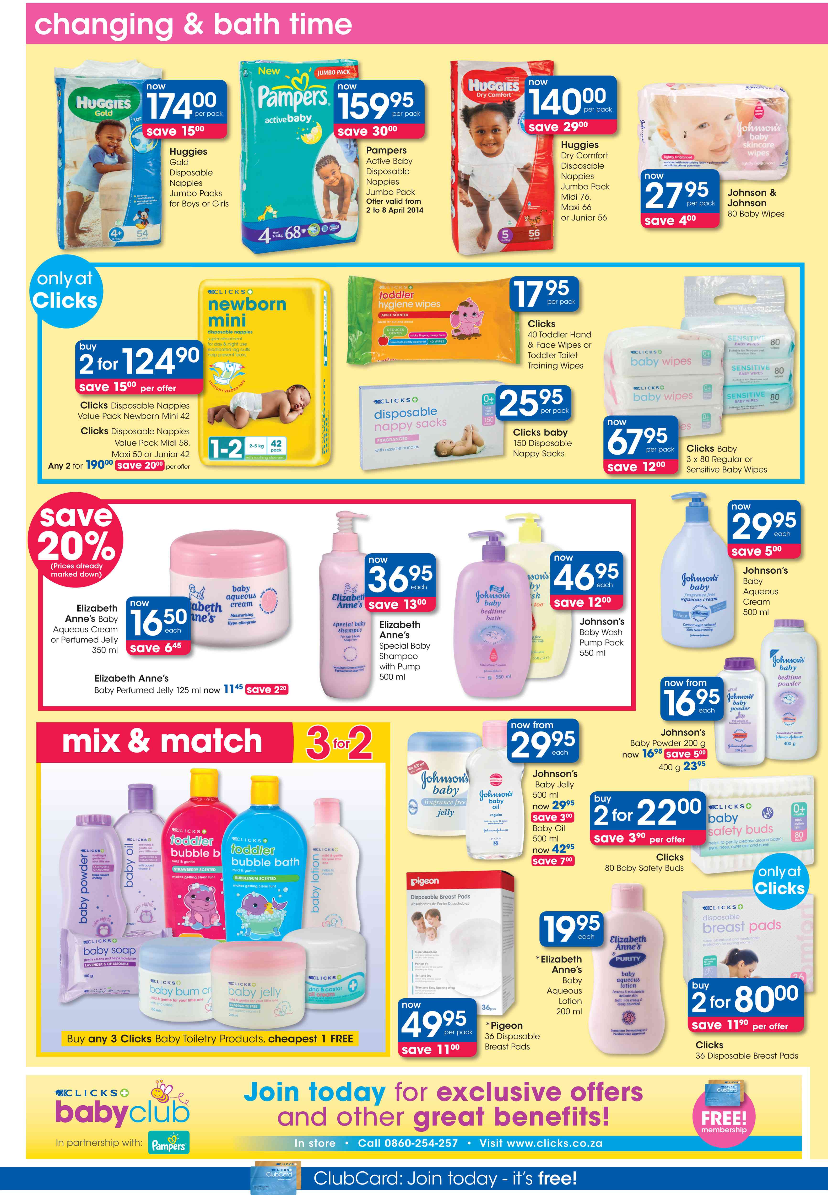 Special Clicks Disposable Nappies Value Pack Newborn Mini 422's — www