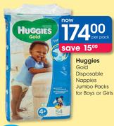 Huggies Gold Disposable Nappies Jumbo Packs For Boys Or Girls-Per Pack