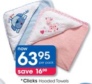 Clicks Hooded Towels-Per Pack
