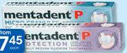 Mentadent P Toothpaste Protection Or Micro Granules-100ml Each
