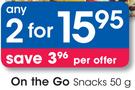 On The Go Snacks-2x50gm