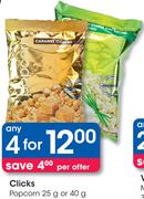 Clicks Popcorn-4x25gm/40gm