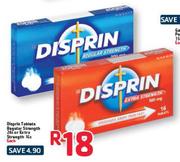 Disprin Tablets Regular Strength-24's Or Extra Strength-16's Each