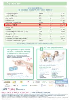 Pick n Pay : Pharmacy ( 25 Mar - 06 Apr 2014 ), page 2