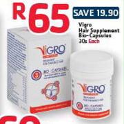 Vigro Hair Supplement Bio-Capsules - 30's