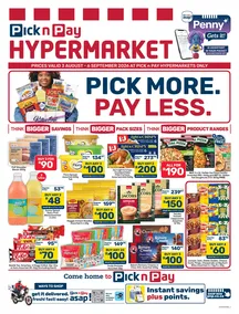 Pick n Pay Hypermarket : Pick More Pay Less (03 August - 06 September 2026)