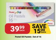 Pentel Oil Pastels Set Of 16-Each