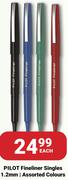 Pilot Fineliner Singles 1.2mm Assorted Colours-Each