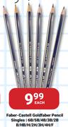 Faber Castell Goldfaber Pencil Singles 6B/5B/4B/3B/2B/B/HB/H/2H/3H/4H/F-Each