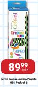 iWrite Groove Jumbo Pencils HB Pack Of 6-Each