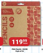 PNA Pencils 2H/HB Pack Of 24-Each