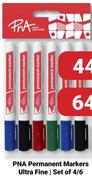PNA Permanent Markers Ultra Fine Set Of 6