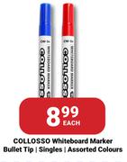 Collosso Whiteboard Marker Bullet Tip Singles Assorted Colours-Each