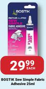 Bostik Sew Simple Fabric Adhesive-25ml Each
