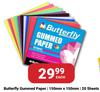 Butterfly Gummed Paper 150mm x 150mm 20 Sheets-Each