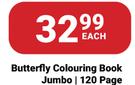 Butterfly Colouring Book Jumbo 120 Page-Each