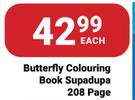 Butterfly Colouring Book Supadupa 208 Page-Each