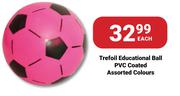 Trefoil Educational Ball PVC Coated Assorted Colours-Each