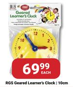 RGS Geared Learner's Clock 10cm-Each