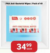 PNA Anti Bacterial Wipes Pack Of 40-Each