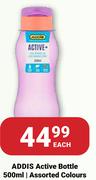 Addis Active Bottle Assorted Colours-500ml Each