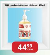PNA Handwash Coconut Hibiscus-500ml Each