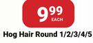 PNA Paint Brush Hog Hair Round 1/2/3/4/5-Each