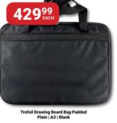 Trefoil Drawing Board Bag Padded Plain (A3)  Black-Each