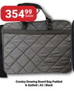 Croxley Drawing Board Bag Padded & Quilted (A3)  Black-Each