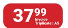 Croxley Cash Receipt/Delivery/Invoice Book 50/100 Page Invoice Triplicate| A5