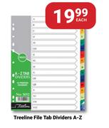 Treeline Dividers A-Z-Each