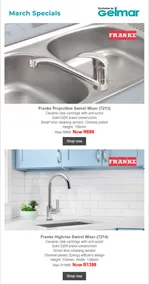 Gelmar Handles & Furniture Fittings : franke (03 March - 31 March 2025)