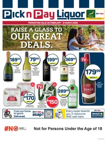 Pick n Pay : Raise A Glass To Our Great Deals (25 February - 08 March 2026)