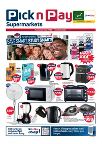 Pick n Pay : Save Smart, Study Smart (09 February - 01 March 2026)