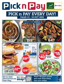Pick n Pay Eastern Cape : Every Day Specials (13 October - 19 October 2025)