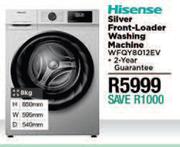 Hisense 8Kg Silver Front Loader Washing Machine WFQY8012EV