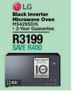 LG 42L Black Inverter Microwave Oven MS4295DIS
