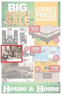 House & Home : Big Birthday Sale (21 May - 02 Jun 2019), page 1