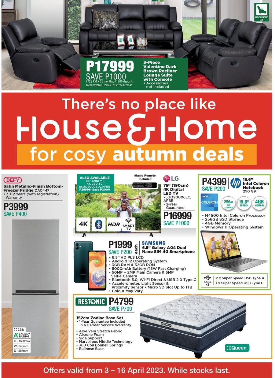 House & Home Botswana Cosy Autumn Deals (03 April 16 April 2023