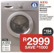 AEG 6Kg Silver Front Loader Washing Machine L34163S