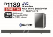 JVC Soundbar With Wired Subwoofer TH-BY870/370