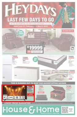 House & Home : Heydays (21 February - 02 March 2022), page 1