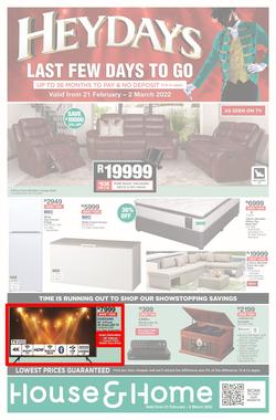 House & Home : Heydays (21 February - 02 March 2022), page 1