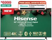 Hisense 50" (127cm) 4K Smart Digital LED TV 50A6K