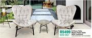 3 Piece Yoko Bistro Patio Suite With Cushions
