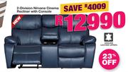 2 Division Nirvana Cinema Recliner With Console