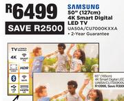 Samsung 50" (127cm) 4K Smart Digital LED TV UA50A/CU7000KXXA