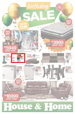 House & Home : Birthday Sale (26 Jun - 08 Jul 2018), page 1